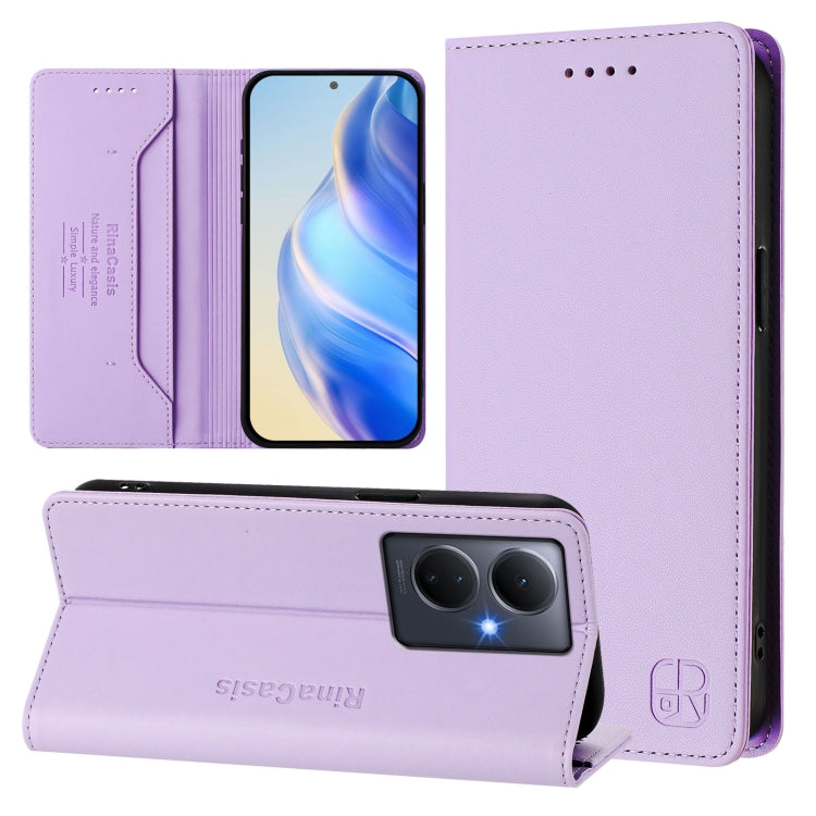 RC01 Dual-Folded Magnetic Suction RFID Leather Phone Case, For vivo Y17s 4G Global / 5G India, For vivo Y02A 4G / Y02 4G / Y11 2023, For vivo Y36 4G / 5G Global, For vivo Y78+ 5G / Y78 5G Global, For vivo Y56 5G / Y16 / Y02s 4G Global                  ...