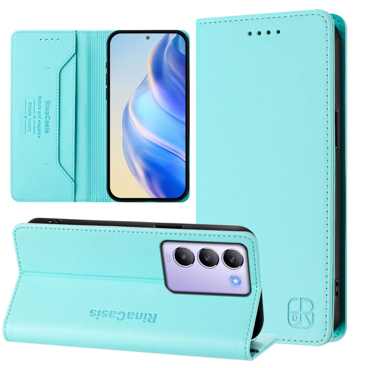 RC01 Dual-Folded Magnetic Suction RFID Leather Phone Case, For vivo iQOO Z9x, For vivo iQOO Z9 5G / Z9 Turbo 5G, For vivo Y100 5G IDN / Y200e 5G, For vivo V30 5G / V30 Pro Global, For vivo V29e 5G / Y200 5G Global, For vivo V29 5G Global / V29 Pro