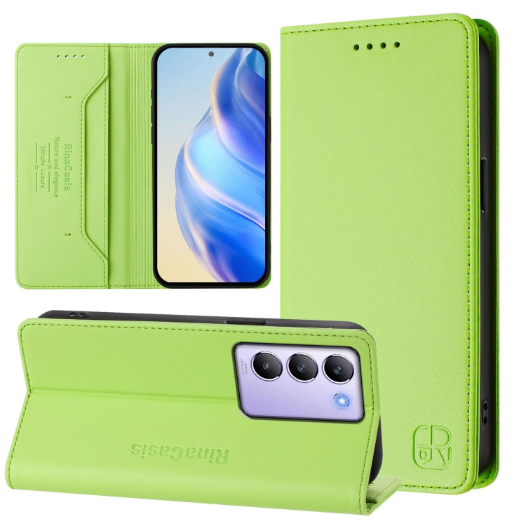 RC01 Dual-Folded Magnetic Suction RFID Leather Phone Case, For vivo iQOO Z9x, For vivo iQOO Z9 5G / Z9 Turbo 5G, For vivo Y100 5G IDN / Y200e 5G, For vivo V30 5G / V30 Pro Global, For vivo V29e 5G / Y200 5G Global, For vivo V29 5G Global / V29 Pro