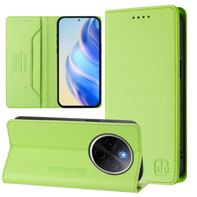 RC01 Dual-Folded Magnetic Suction RFID Leather Phone Case, For vivo X200 Pro, For vivo V40 Lite 5G IDN, For vivo V40e 5G India / iQOO Z9s 5G, For vivo V40 5G / V40 Pro 5G Global, For vivo Y300 Pro, For vivo iQOO Z9s Pro / T3 Pro India