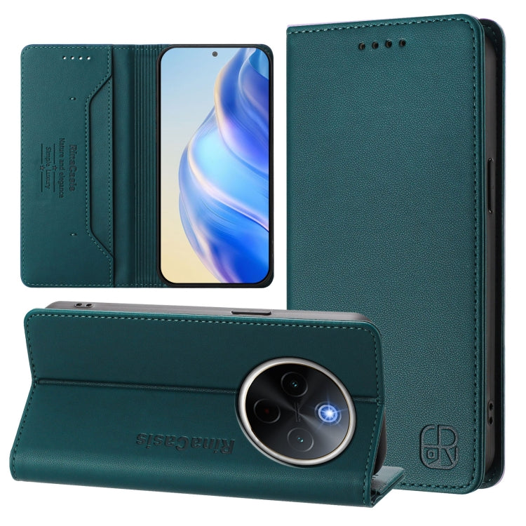 RC01 Dual-Folded Magnetic Suction RFID Leather Phone Case, For vivo X200 Pro, For vivo V40 Lite 5G IDN, For vivo V40e 5G India / iQOO Z9s 5G, For vivo V40 5G / V40 Pro 5G Global, For vivo Y300 Pro, For vivo iQOO Z9s Pro / T3 Pro India