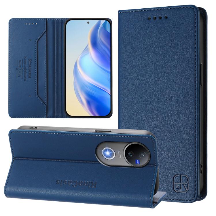 RC01 Dual-Folded Magnetic Suction RFID Leather Phone Case, For vivo S30, For vivo Y39 5G Global, For vivo V50 Lite 5G, For vivo Y29s 5G / Y04 4G Global, For vivo Y29 4G Global, For vivo V50 5G Global