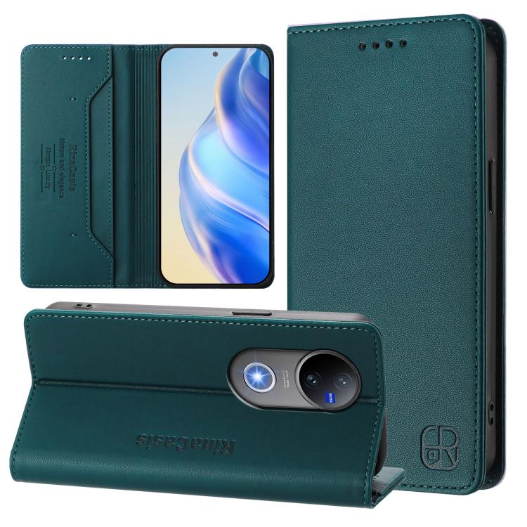 RC01 Dual-Folded Magnetic Suction RFID Leather Phone Case, For vivo S30, For vivo Y39 5G Global, For vivo V50 Lite 5G, For vivo Y29s 5G / Y04 4G Global, For vivo Y29 4G Global, For vivo V50 5G Global