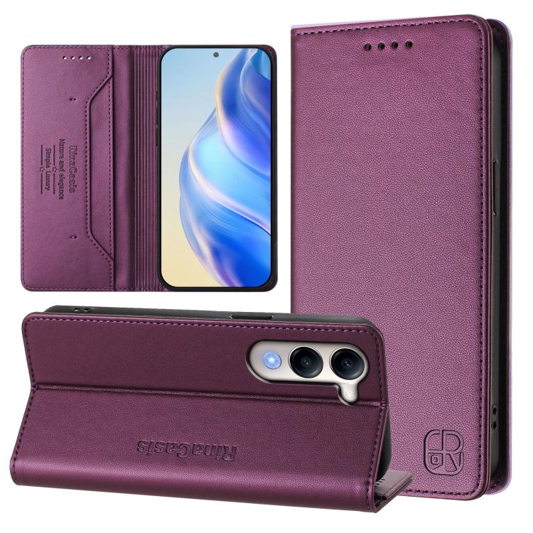 RC01 Dual-Folded Magnetic Suction RFID Leather Phone Case, For vivo S30, For vivo Y39 5G Global, For vivo V50 Lite 5G, For vivo Y29s 5G / Y04 4G Global, For vivo Y29 4G Global, For vivo V50 5G Global