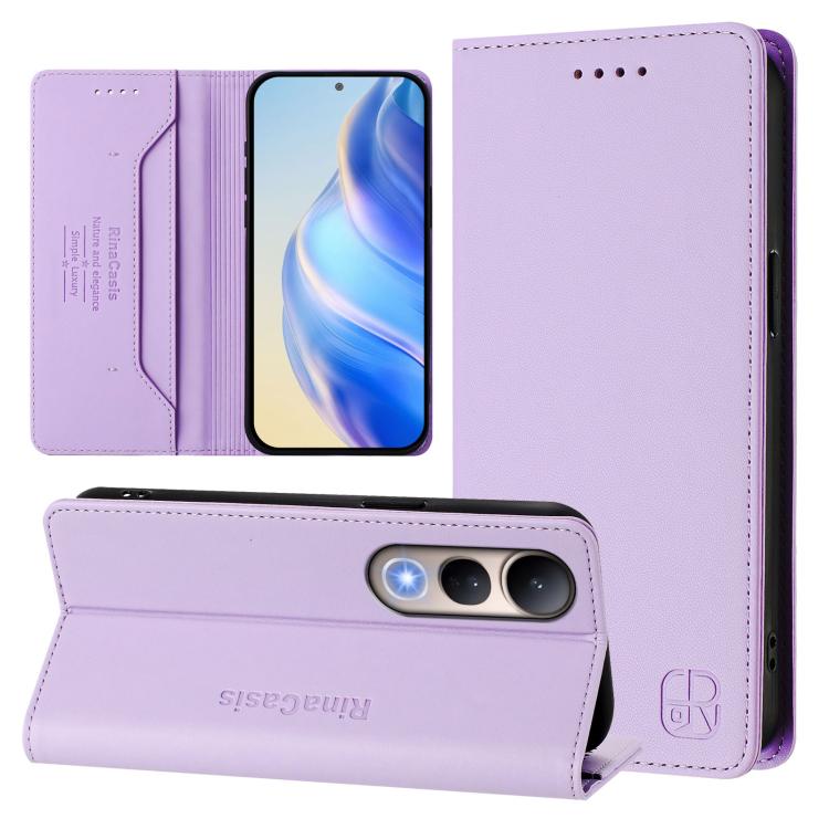RC01 Dual-Folded Magnetic Suction RFID Leather Phone Case, For vivo S30, For vivo Y39 5G Global, For vivo V50 Lite 5G, For vivo Y29s 5G / Y04 4G Global, For vivo Y29 4G Global, For vivo V50 5G Global