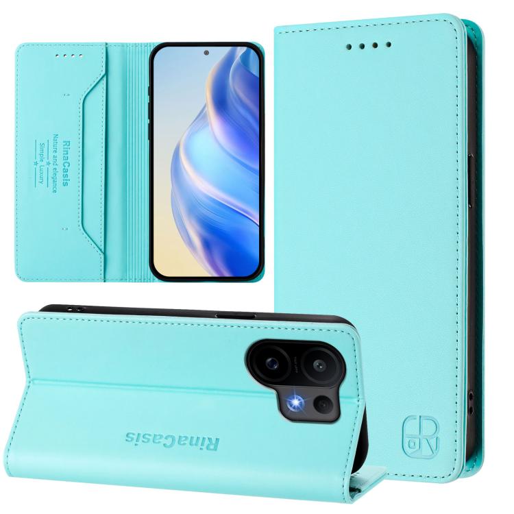 RC01 Dual-Folded Magnetic Suction RFID Leather Phone Case, For vivo S30, For vivo Y39 5G Global, For vivo V50 Lite 5G, For vivo Y29s 5G / Y04 4G Global, For vivo Y29 4G Global, For vivo V50 5G Global