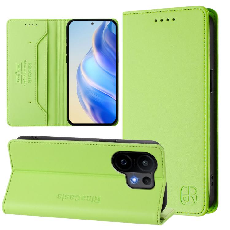 RC01 Dual-Folded Magnetic Suction RFID Leather Phone Case, For vivo S30, For vivo Y39 5G Global, For vivo V50 Lite 5G, For vivo Y29s 5G / Y04 4G Global, For vivo Y29 4G Global, For vivo V50 5G Global