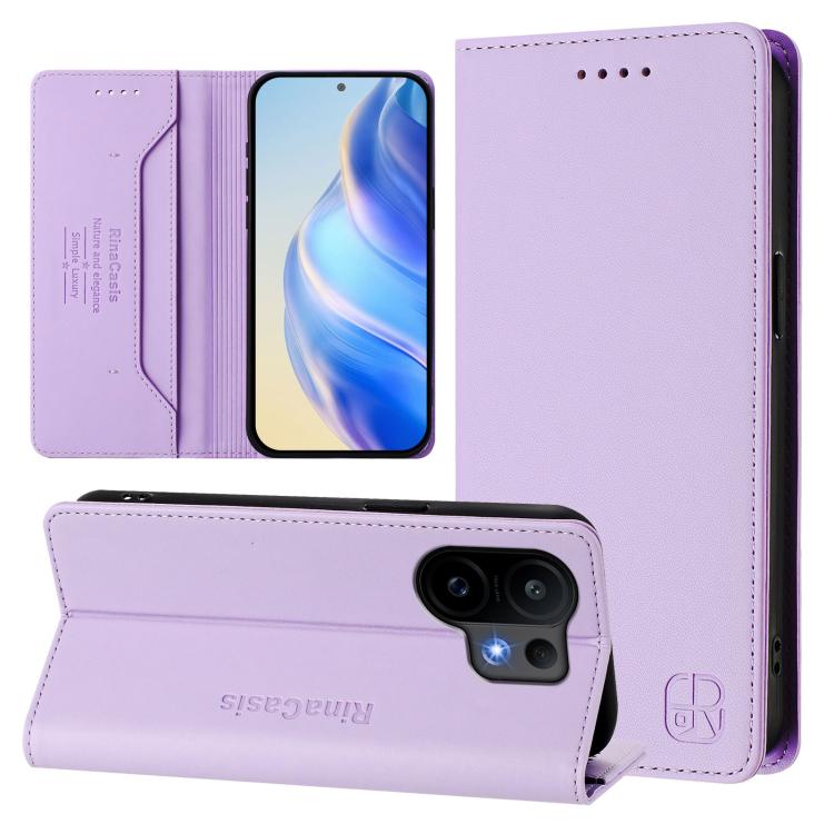 RC01 Dual-Folded Magnetic Suction RFID Leather Phone Case, For vivo S30, For vivo Y39 5G Global, For vivo V50 Lite 5G, For vivo Y29s 5G / Y04 4G Global, For vivo Y29 4G Global, For vivo V50 5G Global