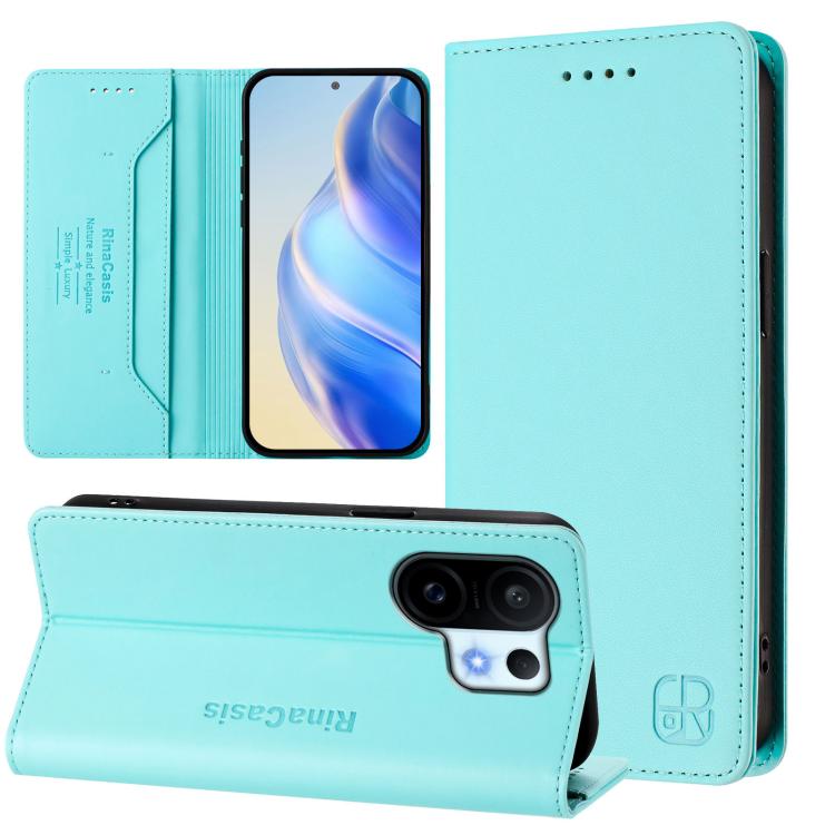 RC01 Dual-Folded Magnetic Suction RFID Leather Phone Case, For vivo X300, For vivo Y31 5G Global, For vivo Y400 5G Global, For vivo Y400 4G, For vivo V60 5G Curved Global, For vivo S30 Pro mini
