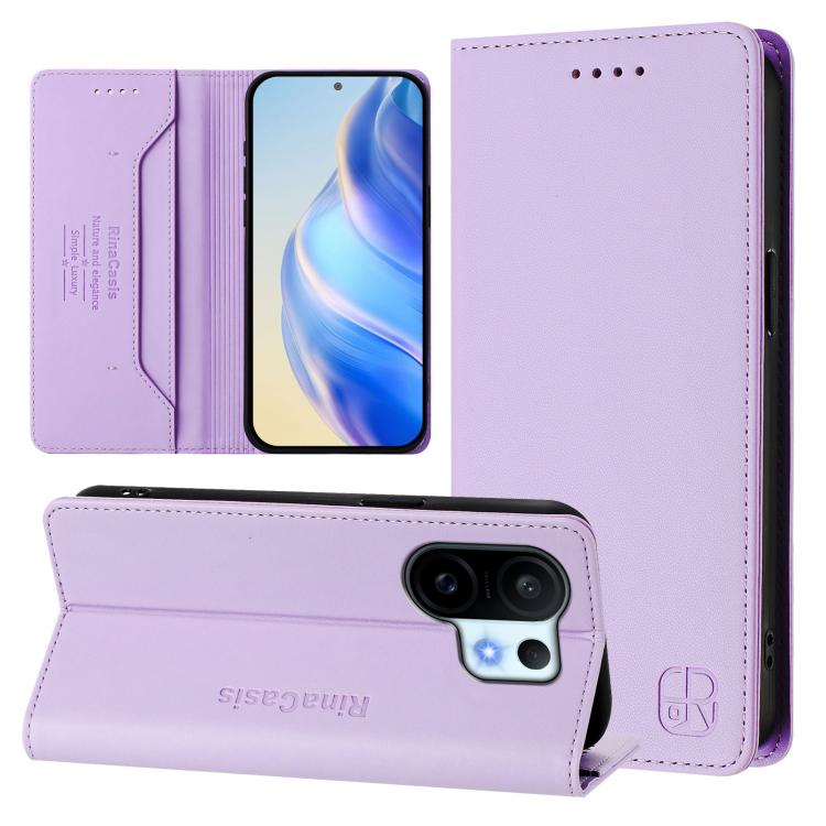 RC01 Dual-Folded Magnetic Suction RFID Leather Phone Case, For vivo X300, For vivo Y31 5G Global, For vivo Y400 5G Global, For vivo Y400 4G, For vivo V60 5G Curved Global, For vivo S30 Pro mini