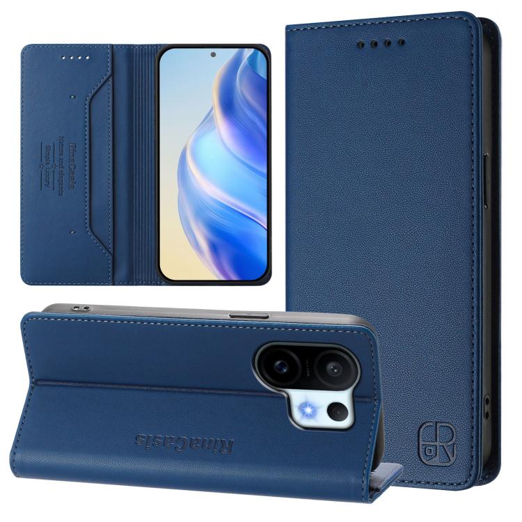 RC01 Dual-Folded Magnetic Suction RFID Leather Phone Case, For vivo X300, For vivo Y31 5G Global, For vivo Y400 5G Global, For vivo Y400 4G, For vivo V60 5G Curved Global, For vivo S30 Pro mini