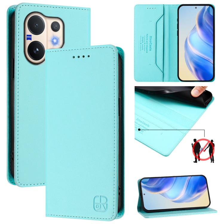 RC01 Dual-Folded Magnetic Suction RFID Leather Phone Case, For vivo X300, For vivo Y31 5G Global, For vivo Y400 5G Global, For vivo Y400 4G, For vivo V60 5G Curved Global, For vivo S30 Pro mini