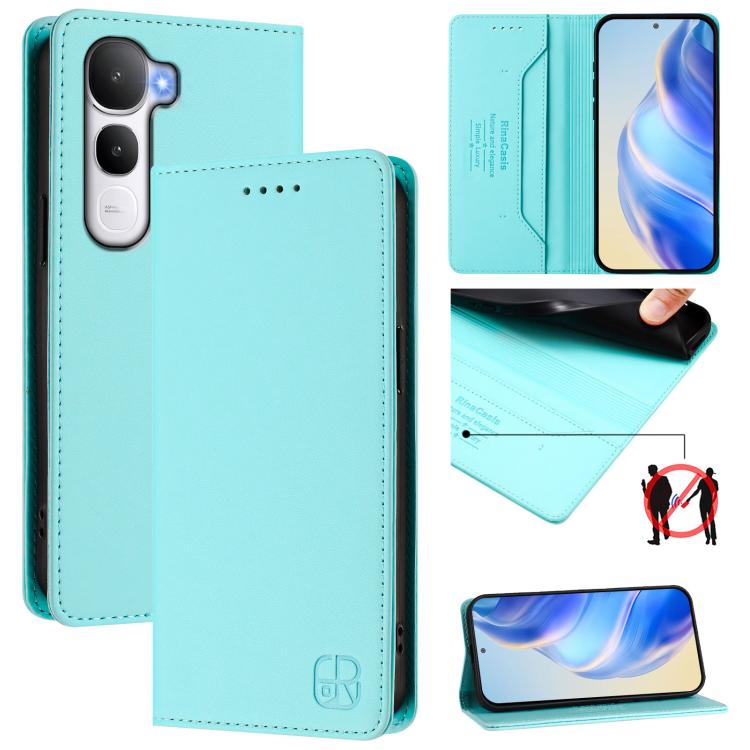 RC01 Dual-Folded Magnetic Suction RFID Leather Phone Case, For vivo X300, For vivo Y31 5G Global, For vivo Y400 5G Global, For vivo Y400 4G, For vivo V60 5G Curved Global, For vivo S30 Pro mini
