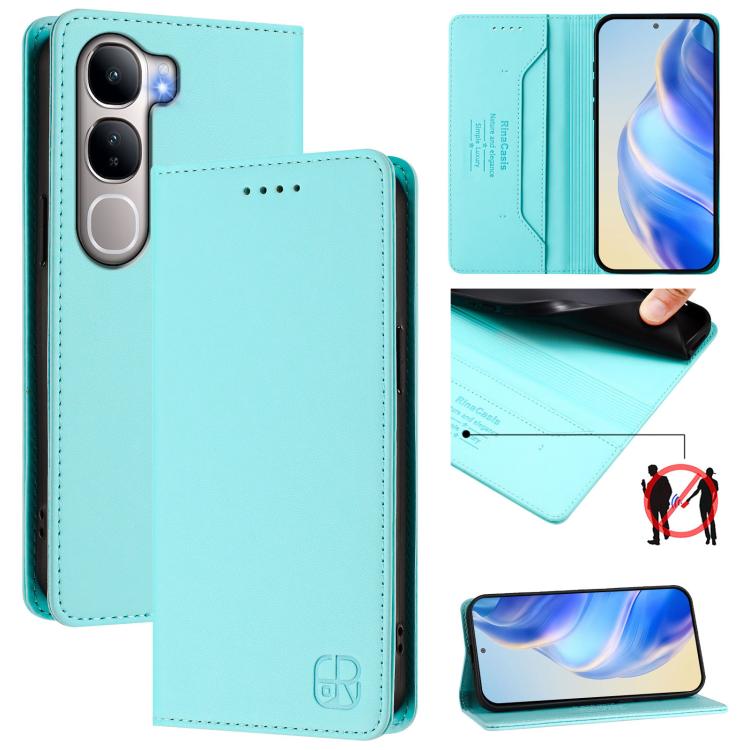 RC01 Dual-Folded Magnetic Suction RFID Leather Phone Case, For vivo X300, For vivo Y31 5G Global, For vivo Y400 5G Global, For vivo Y400 4G, For vivo V60 5G Curved Global, For vivo S30 Pro mini