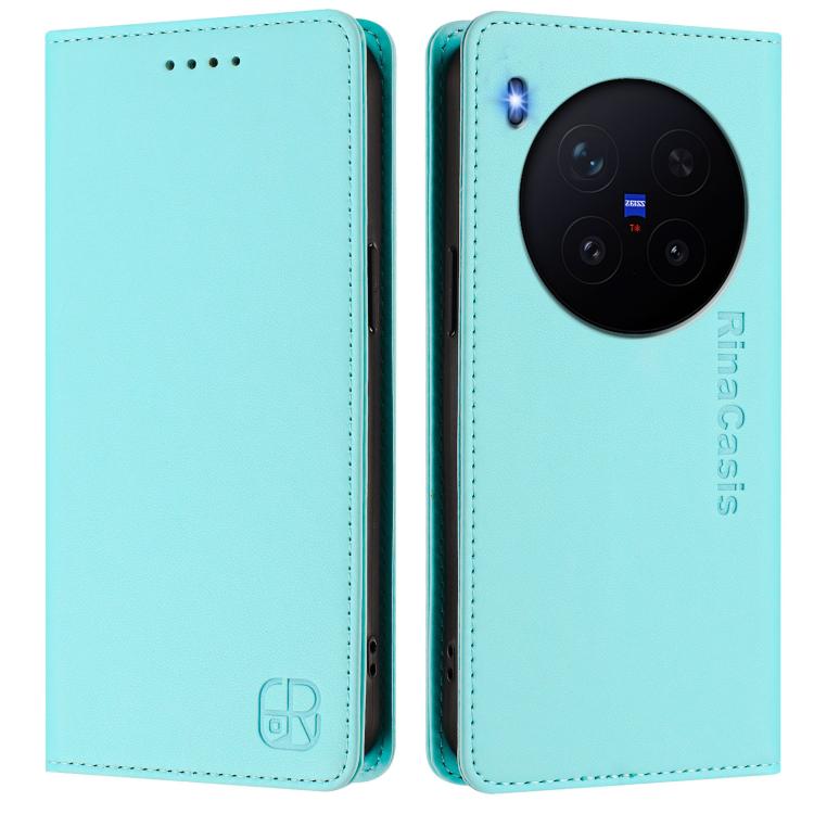 RC01 Dual-Folded Magnetic Suction RFID Leather Phone Case, For vivo X300, For vivo Y31 5G Global, For vivo Y400 5G Global, For vivo Y400 4G, For vivo V60 5G Curved Global, For vivo S30 Pro mini