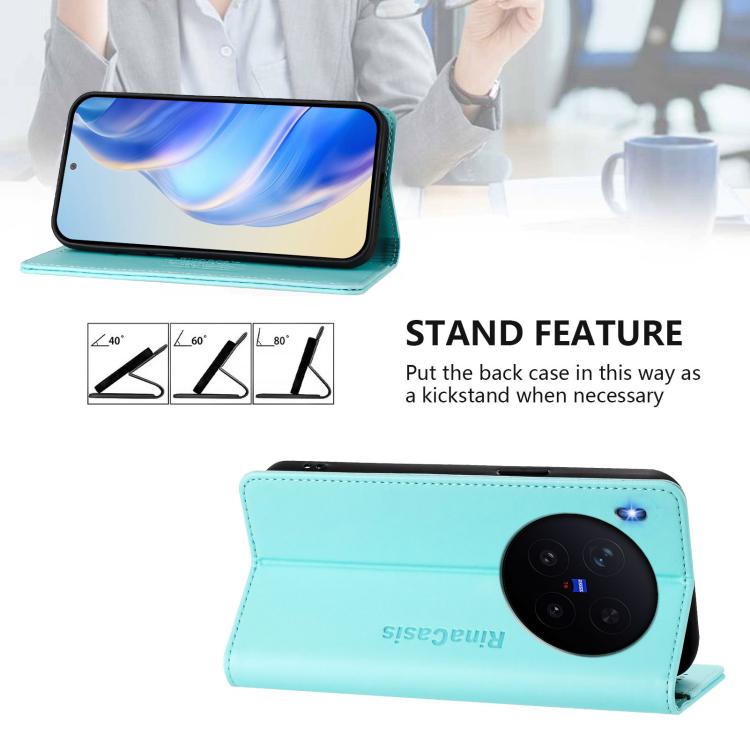RC01 Dual-Folded Magnetic Suction RFID Leather Phone Case, For vivo X300, For vivo Y31 5G Global, For vivo Y400 5G Global, For vivo Y400 4G, For vivo V60 5G Curved Global, For vivo S30 Pro mini