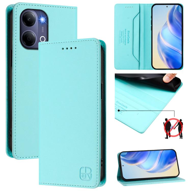 RC01 Dual-Folded Magnetic Suction RFID Leather Phone Case, For vivo S50 Pro mini / X300 FE 5G Russia, For vivo X300s, For vivo Y21 5G 2026 / Y05 4G / Y11d, For vivo V70 FE 5G, For vivo X300 Ultra, For vivo X300 Pro