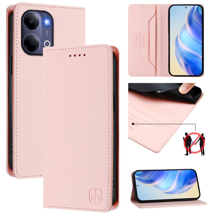 RC01 Dual-Folded Magnetic Suction RFID Leather Phone Case, For vivo S50 Pro mini / X300 FE 5G Russia, For vivo X300s, For vivo Y21 5G 2026 / Y05 4G / Y11d, For vivo V70 FE 5G, For vivo X300 Ultra, For vivo X300 Pro