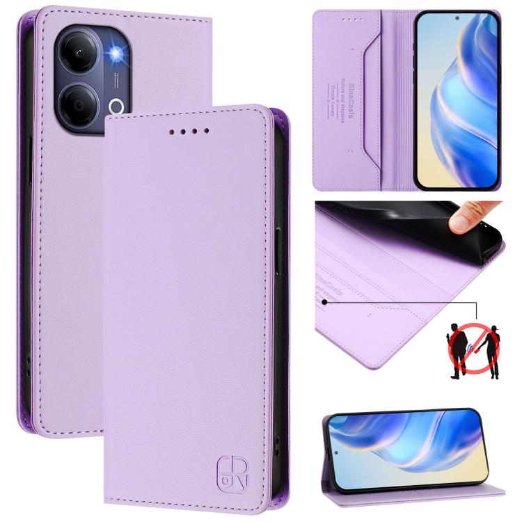 RC01 Dual-Folded Magnetic Suction RFID Leather Phone Case, For vivo S50 Pro mini / X300 FE 5G Russia, For vivo X300s, For vivo Y21 5G 2026 / Y05 4G / Y11d, For vivo V70 FE 5G, For vivo X300 Ultra, For vivo X300 Pro