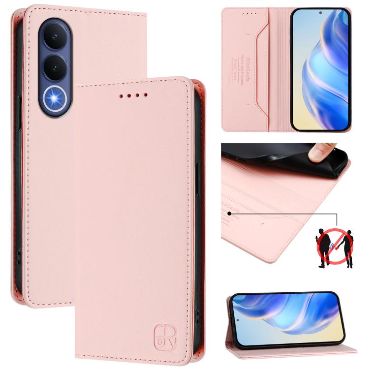 RC01 Dual-Folded Magnetic Suction RFID Leather Phone Case, For vivo S50 Pro mini / X300 FE 5G Russia, For vivo X300s, For vivo Y21 5G 2026 / Y05 4G / Y11d, For vivo V70 FE 5G, For vivo X300 Ultra, For vivo X300 Pro