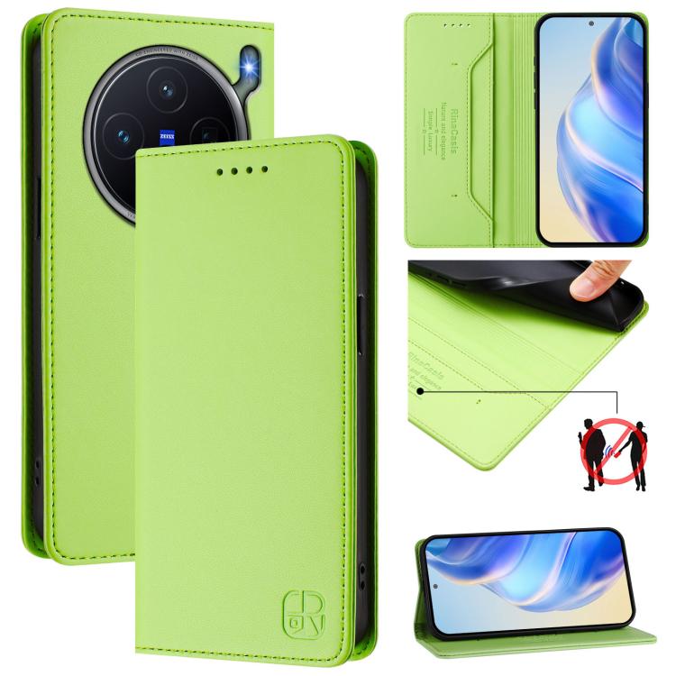 RC01 Dual-Folded Magnetic Suction RFID Leather Phone Case, For vivo S50 Pro mini / X300 FE 5G Russia, For vivo X300s, For vivo Y21 5G 2026 / Y05 4G / Y11d, For vivo V70 FE 5G, For vivo X300 Ultra, For vivo X300 Pro