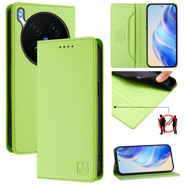 RC01 Dual-Folded Magnetic Suction RFID Leather Phone Case, For vivo S50 Pro mini / X300 FE 5G Russia, For vivo X300s, For vivo Y21 5G 2026 / Y05 4G / Y11d, For vivo V70 FE 5G, For vivo X300 Ultra, For vivo X300 Pro