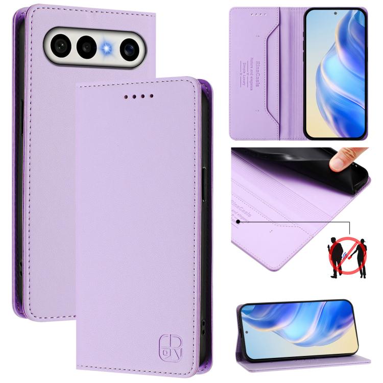 RC01 Dual-Folded Magnetic Suction RFID Leather Phone Case, For vivo S50 Pro mini / X300 FE 5G Russia, For vivo X300s, For vivo Y21 5G 2026 / Y05 4G / Y11d, For vivo V70 FE 5G, For vivo X300 Ultra, For vivo X300 Pro