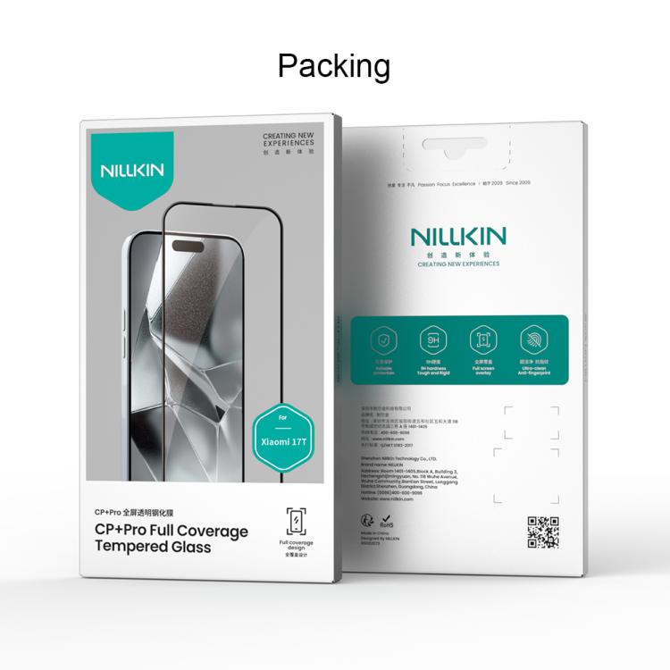 NILLKIN CP+Pro 9H Explosion-proof Tempered Glass Film, For Xiaomi 17T 5G, For Xiaomi 15T / 15T Pro, For Xiaomi Poco X7 Pro, For Xiaomi 15