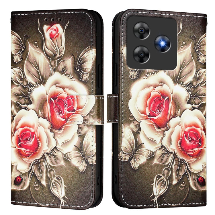 Colored Drawing Pattern Plain Weave Leather Phone Case, For Blackview Wave 8C