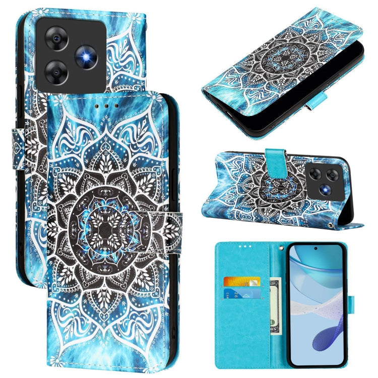 Colored Drawing Pattern Plain Weave Leather Phone Case, For Blackview Wave 8C