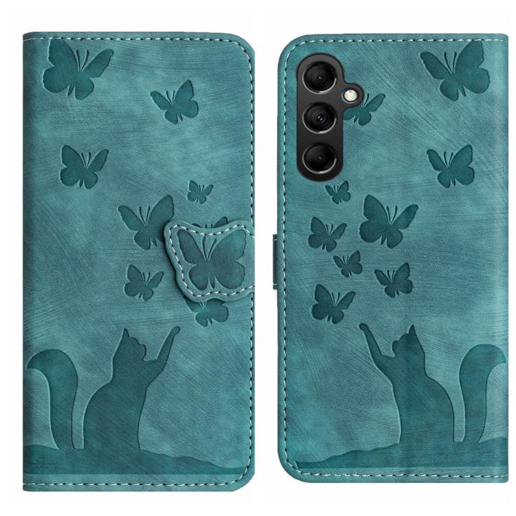 Butterfly Cat Embossing Flip Leather Phone Case, For Galaxy A18 4G, For Samsung Galaxy A57 5G, For Samsung Galaxy A37 5G, For Galaxy A27 5G, For Samsung Galaxy A07 4G / A06 4G, For Samsung Galaxy A17 5G / A26 5G, For Samsung Galaxy A56 5G              ...