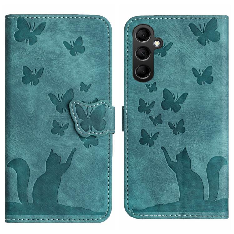 Butterfly Cat Embossing Flip Leather Phone Case, For Galaxy A18 4G, For Samsung Galaxy A57 5G, For Samsung Galaxy A37 5G, For Galaxy A27 5G, For Samsung Galaxy A07 4G / A06 4G, For Samsung Galaxy A17 5G / A26 5G, For Samsung Galaxy A56 5G              ...