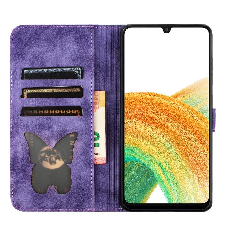 Butterfly Cat Embossing Flip Leather Phone Case, For Galaxy A18 4G, For Samsung Galaxy A57 5G, For Samsung Galaxy A37 5G, For Galaxy A27 5G, For Samsung Galaxy A07 4G / A06 4G, For Samsung Galaxy A17 5G / A26 5G, For Samsung Galaxy A56 5G              ...
