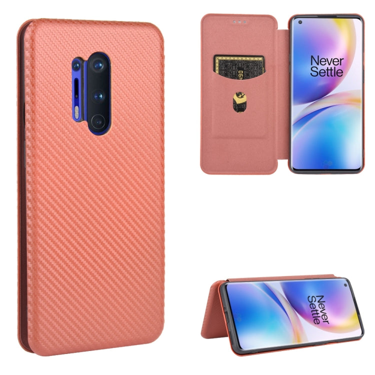 Carbon Fiber Texture Magnetic Horizontal Flip TPU + PC + PU Leather Case with Card Slot, For OnePlus 8 Pro, For OnePlus Nord