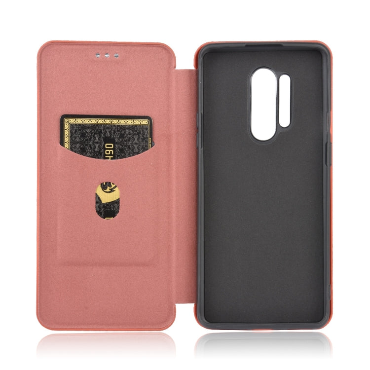 Carbon Fiber Texture Magnetic Horizontal Flip TPU + PC + PU Leather Case with Card Slot, For OnePlus 8 Pro, For OnePlus Nord