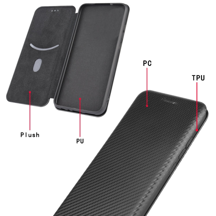 Carbon Fiber Texture Magnetic Horizontal Flip TPU + PC + PU Leather Case with Card Slot, For OnePlus 8 Pro, For OnePlus Nord