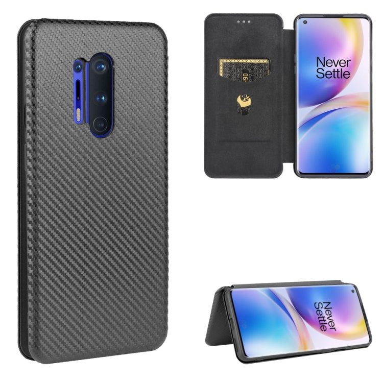 Carbon Fiber Texture Magnetic Horizontal Flip TPU + PC + PU Leather Case with Card Slot, For OnePlus 8 Pro, For OnePlus Nord