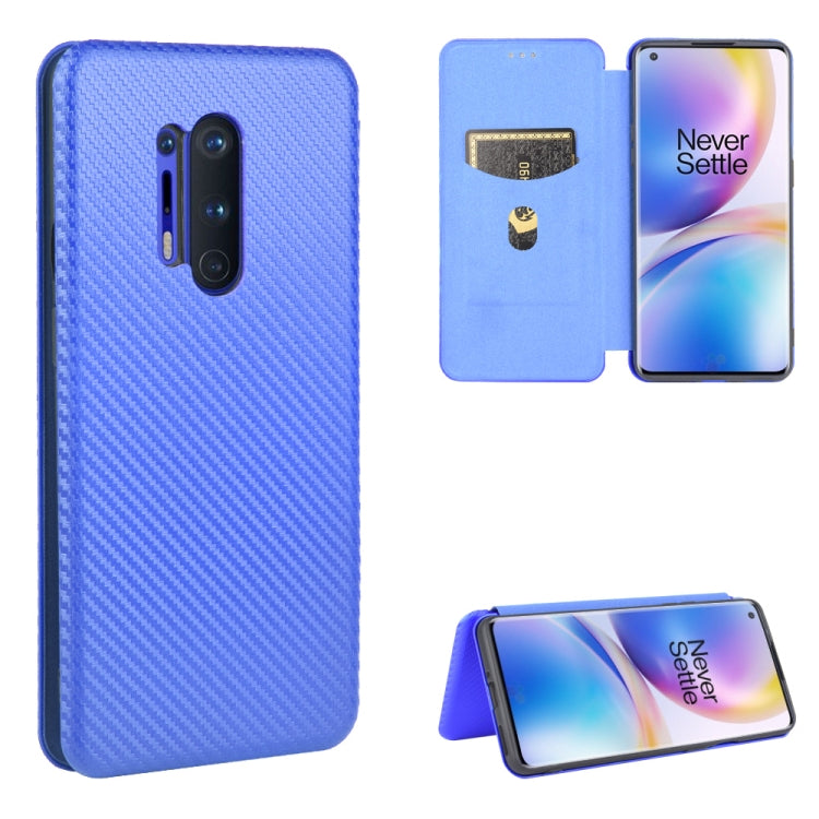 Carbon Fiber Texture Magnetic Horizontal Flip TPU + PC + PU Leather Case with Card Slot, For OnePlus 8 Pro, For OnePlus Nord