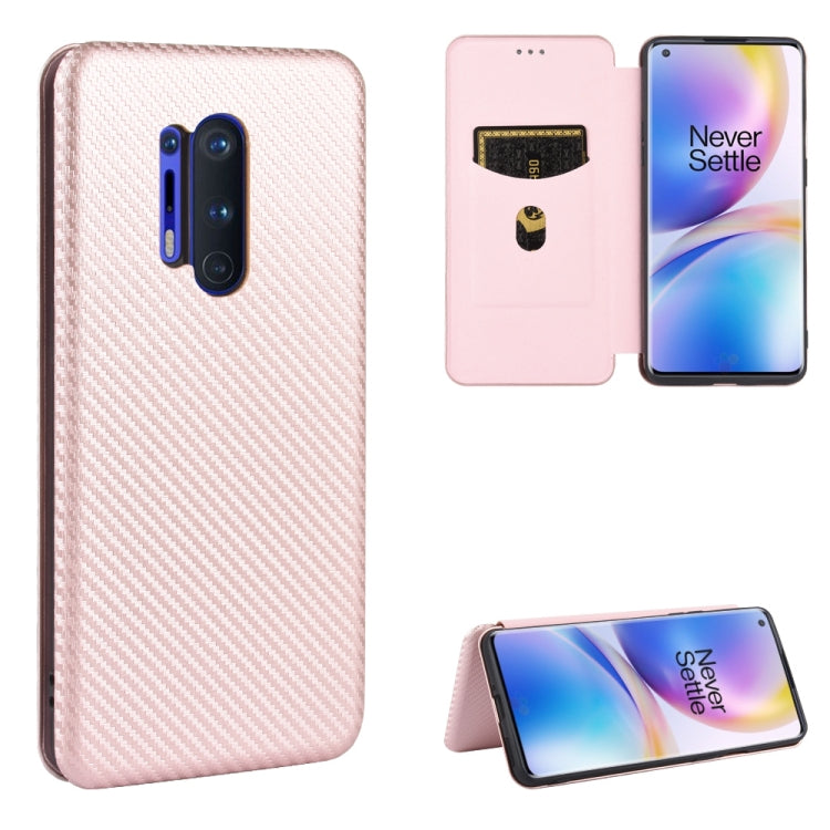 Carbon Fiber Texture Magnetic Horizontal Flip TPU + PC + PU Leather Case with Card Slot, For OnePlus 8 Pro, For OnePlus Nord