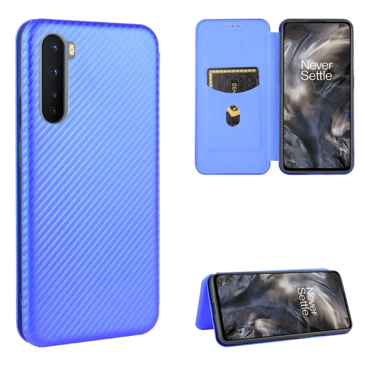 Carbon Fiber Texture Magnetic Horizontal Flip TPU + PC + PU Leather Case with Card Slot, For OnePlus 8 Pro, For OnePlus Nord