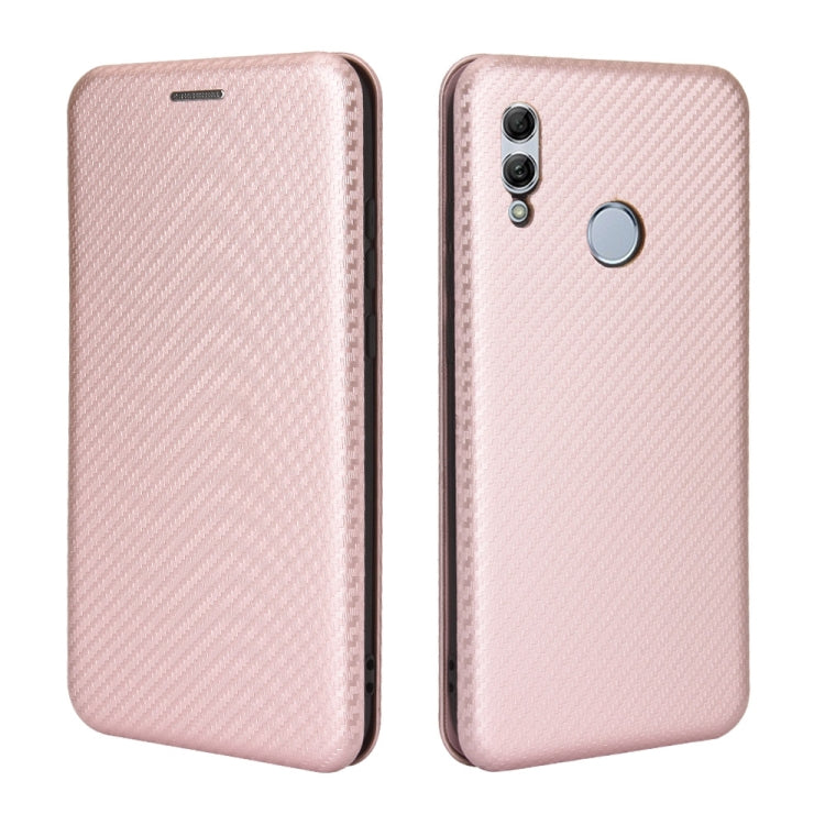 Carbon Fiber Texture Magnetic Horizontal Flip TPU + PC + PU Leather Case with Card Slot, For Huawei Honor 10 Lite / P smart (2019), For Huawei Y6 (2019) / Honor Y6s