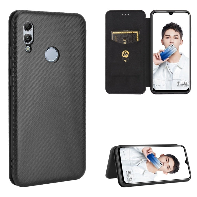 Carbon Fiber Texture Magnetic Horizontal Flip TPU + PC + PU Leather Case with Card Slot, For Huawei Y6 (2019) / Honor Y6s, For Huawei Honor 10 Lite / P smart (2019)