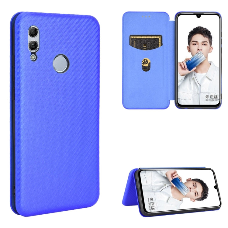 Carbon Fiber Texture Magnetic Horizontal Flip TPU + PC + PU Leather Case with Card Slot, For Huawei Y6 (2019) / Honor Y6s, For Huawei Honor 10 Lite / P smart (2019)
