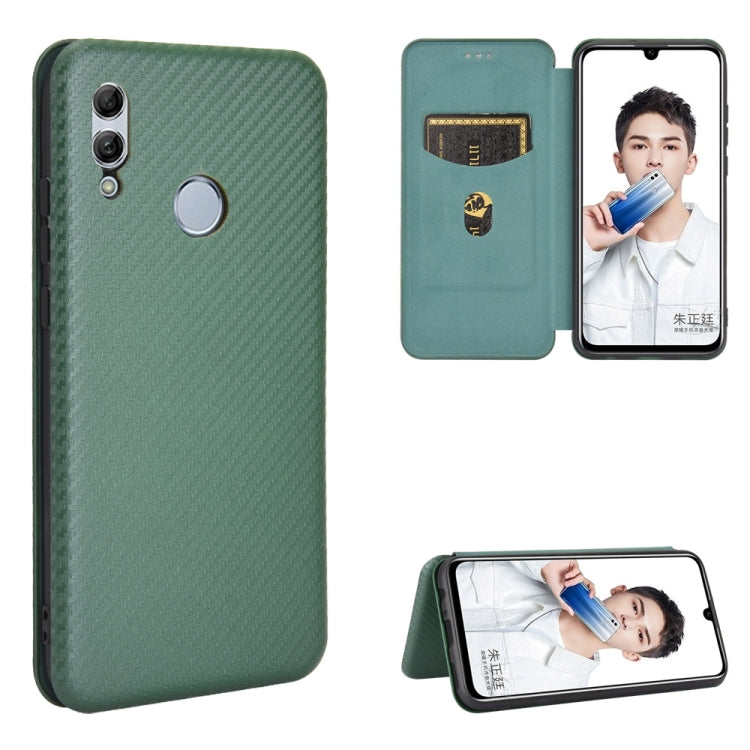 Carbon Fiber Texture Magnetic Horizontal Flip TPU + PC + PU Leather Case with Card Slot, For Huawei Honor 10 Lite / P smart (2019), For Huawei Y6 (2019) / Honor Y6s