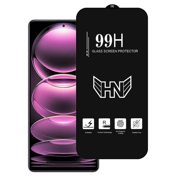 High Aluminum Large Arc Full Screen Tempered Glass Film, For Redmi Note 14 5G / 4G, For Redmi Note 13R, For Redmi Note 13 Pro 4G, For Redmi Note 13 4G, For Redmi Note 13R Pro, For Redmi Note 13, For Redmi Note 13 Pro+, For Redmi Note 13 Pro            ...