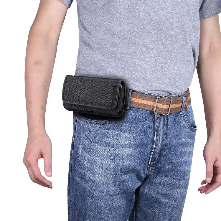 Durable Oxford Cloth Horizontal Plate Hanging Waist Phone Waist Pack Leather Case with Card Slot, Suitable for 5.5-6.7 inch Smartphones, for 5.5-6.7 inch Smartphones