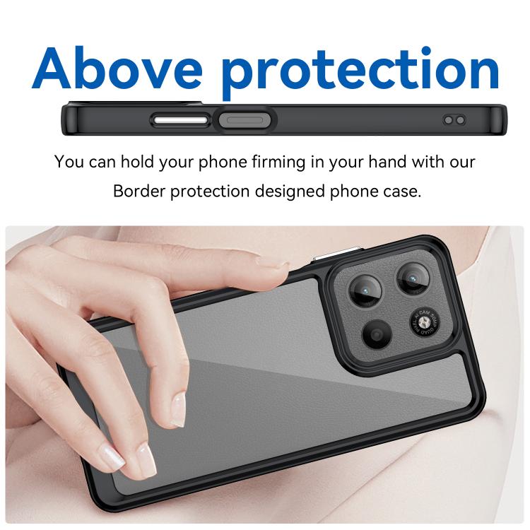 Colorful Series Acrylic Hybrid TPU Phone Case, For Motorola Moto G15
