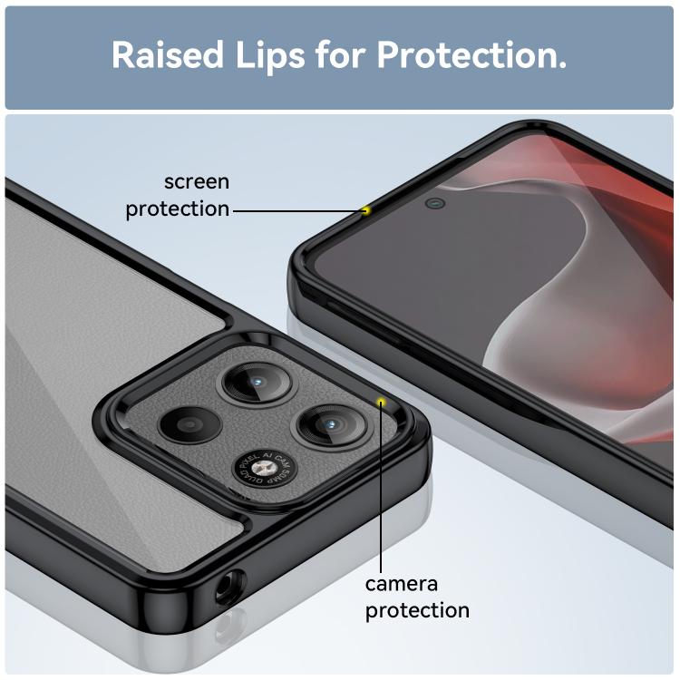 Colorful Series Acrylic Hybrid TPU Phone Case, For Motorola Moto G15
