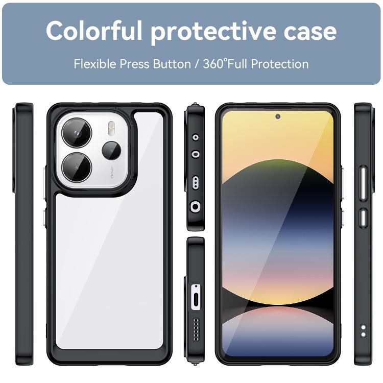 Colorful Series Acrylic Hybrid TPU Phone Case, For Redmi Note 14 4G 163.25mm
