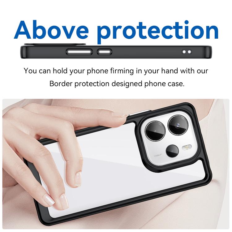 Colorful Series Acrylic Hybrid TPU Phone Case, For Redmi Note 14 4G 163.25mm